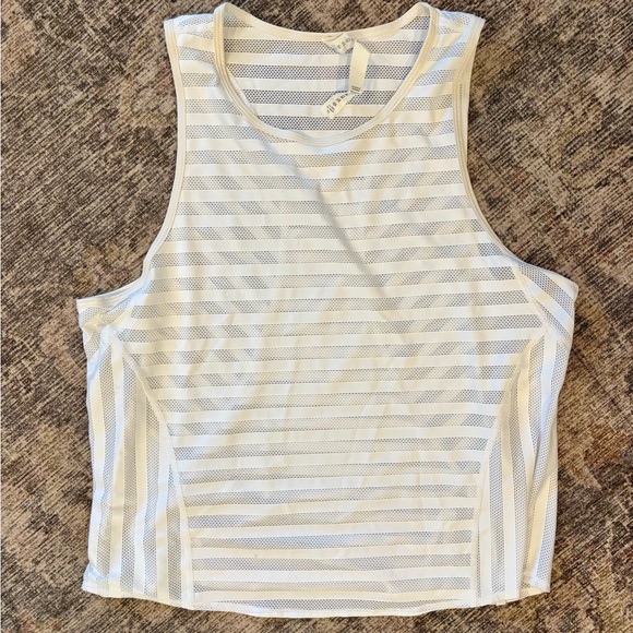 lululemon athletica Tops - Lululemon Athletica White Mesh Tank Top